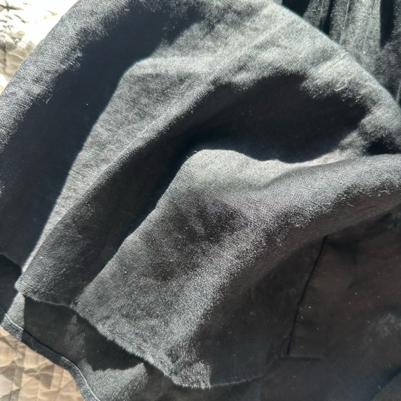 Reformation Thelma Black Button-Front linen Midi Dress - Picture 4 of 8